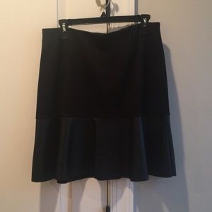 Knee Length/ Foe Leather Flip Skirt